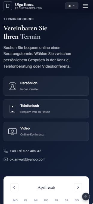 Olga Kroca — Terminbuchung